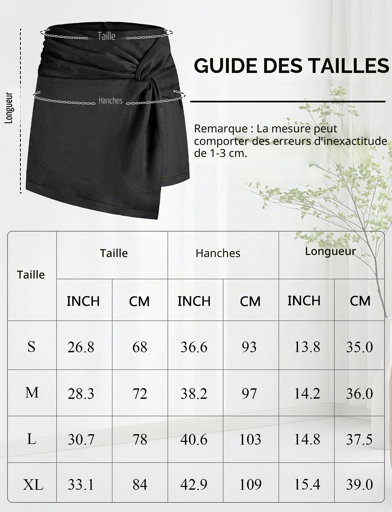AIEOE Mini Jupes pour Femmes avec Pantalon Intégré Jupe Sexy Courte Automne Hiver Élégante Cocktail Party Taille S-XL
