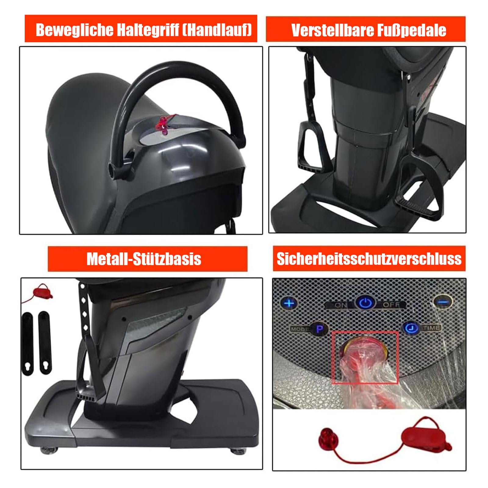 Elektrischer Reitsimulator, 3D-Bauchmuskelmaschine Mit LCD-Display, Tragkraft 150 Kg, Indoor-Reitmaschine Mit Sicherheitsschalter