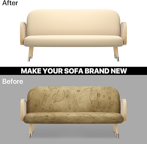 Miniatura 8 de MoNiBloom Funda elástica para futón de tamaño Queen, sin brazos, protector de muebles, duradera y lavable, con cremallera, para adultos, niños y