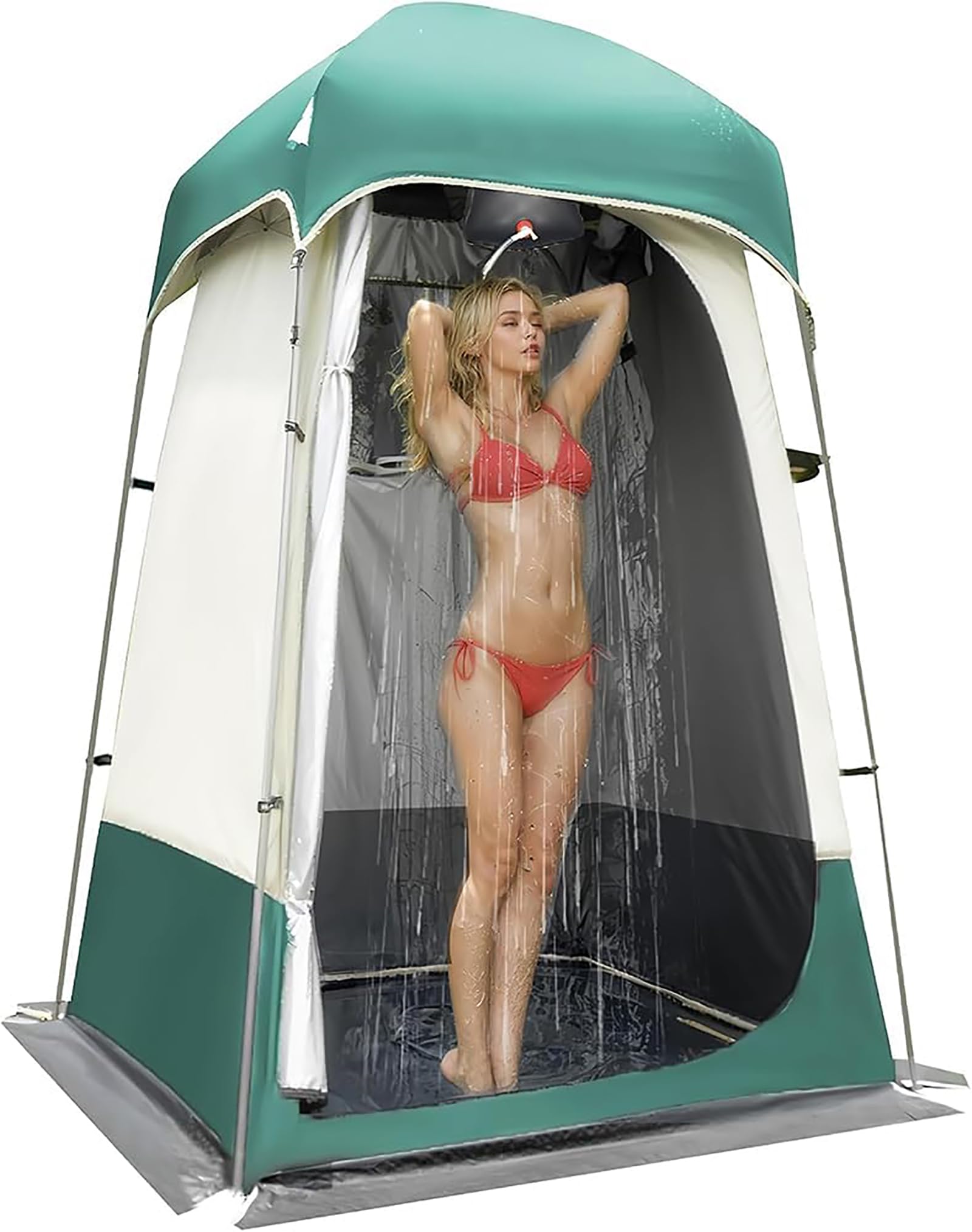 Pop Up Duschzelt, wasserdichtes Sichtschutzzelt für Camping, tragbarer sofortiger Unterschlupf für Außendusche, Wechseln, ideal zum Angeln & Strandgebrauch