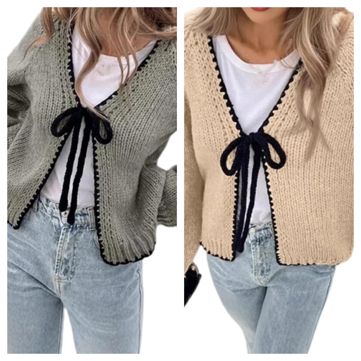Mujer Cardigancárdigan De Punto Grueso Extragrande para Mujer, Manga Larga, Cierre con Lazo En La Parte Delantera, Corte Holgado, Ideal para Las Vacaciones De Otoño E Invierno