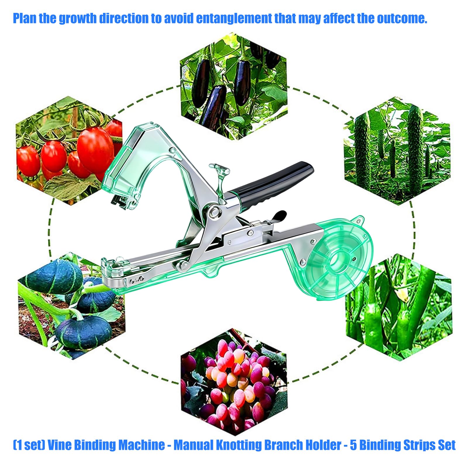 Herramienta manual para atar plantas con correas para uso versátil en jardines y granjas Herramienta de enredadera de construcción duradera Tyer de jardín