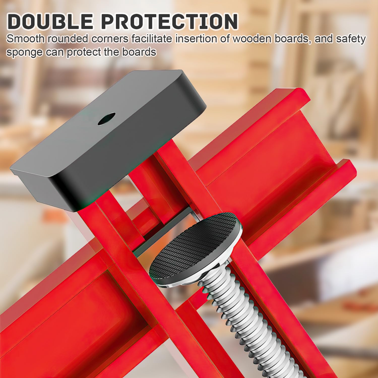 Positionneur D'installation de Porte D'armoire, Peut Être Ajusté de Haut en Bas de 15–75 mm, Serre Fermement le Trou D'installation du Rebondeur, à Différents Styles de Portes D'armoire (rouge)