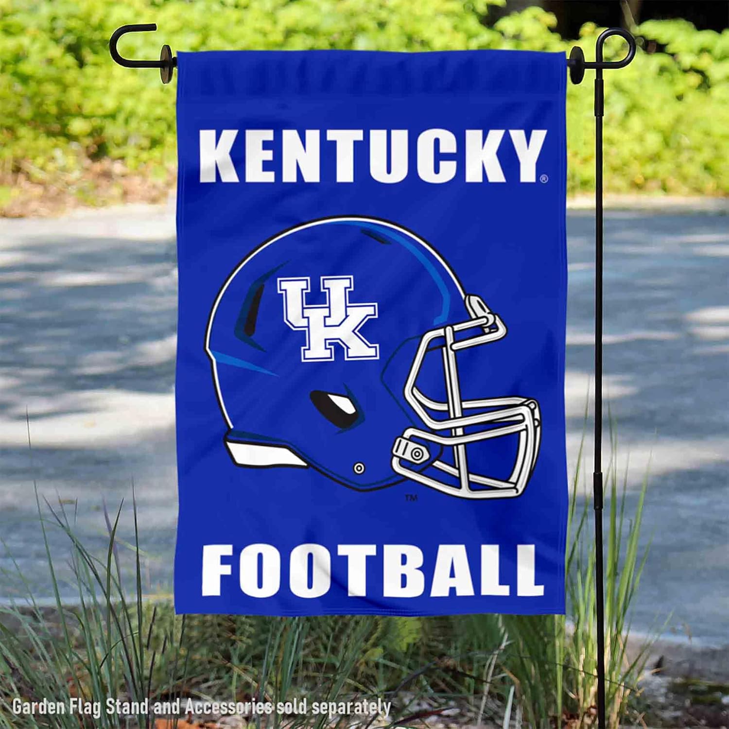 Kentucky Wildcats Football Helmet Garden Flag - Image 2