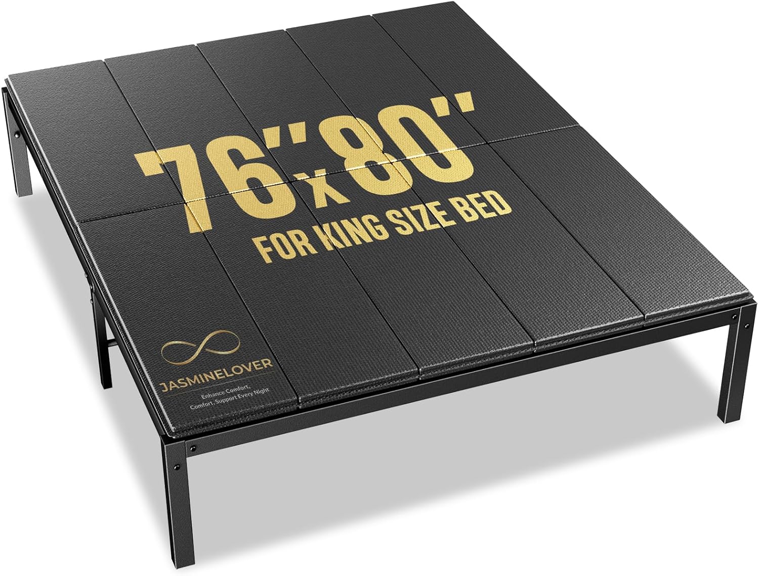 Bunkie Board King Size 76x80 - Heavy Duty Reinforced Wood Bed Boards for Under Mattress, Universal Sleeper Sofa Support Board with Anti-Sag Design for Metal Bed Frame, Platform Beds&Pull Out Couches King-Size (76x80")