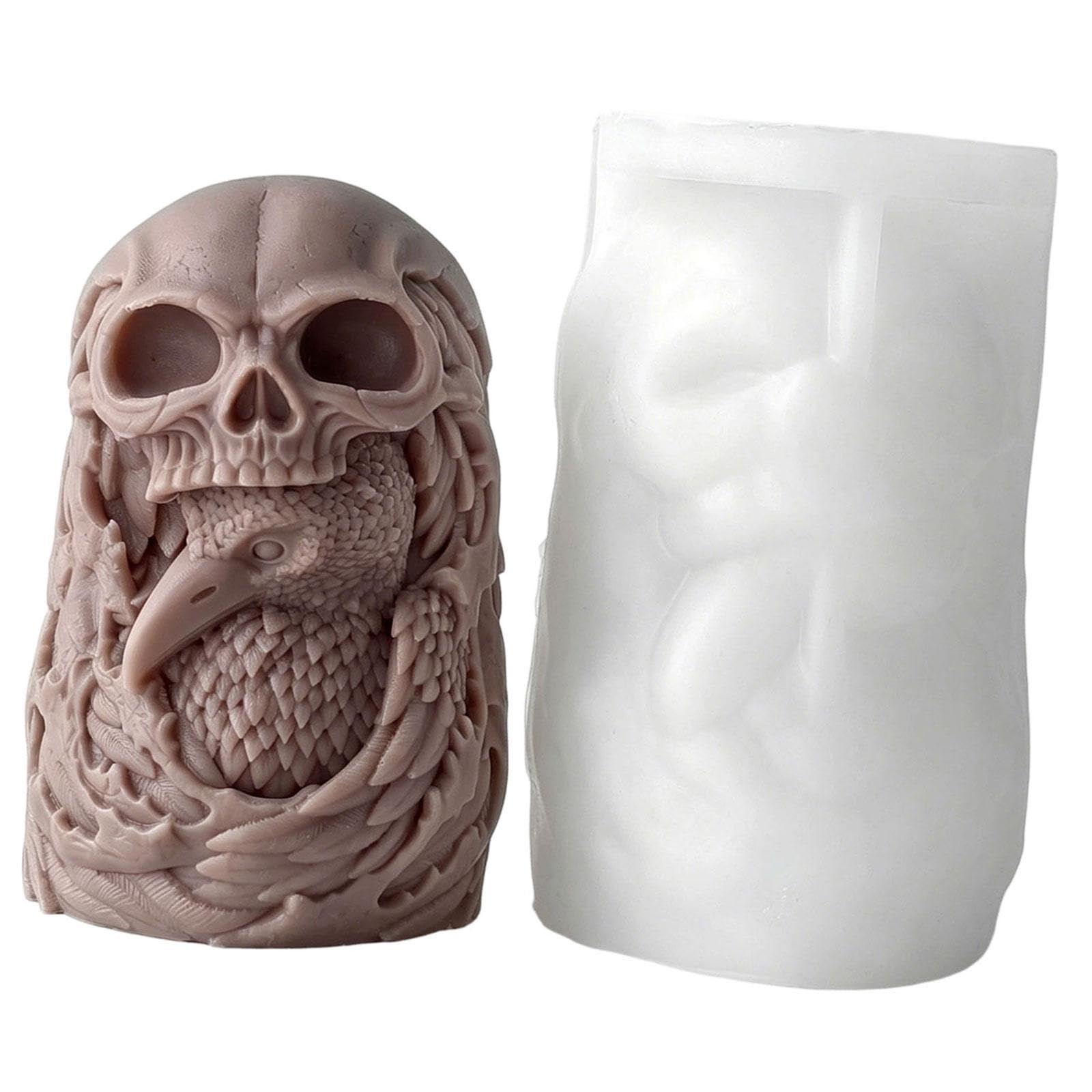 Zxfdsfdbnm Unique Silicone for Turtles and Crows Skull for Festival Decoration Silicone Skull