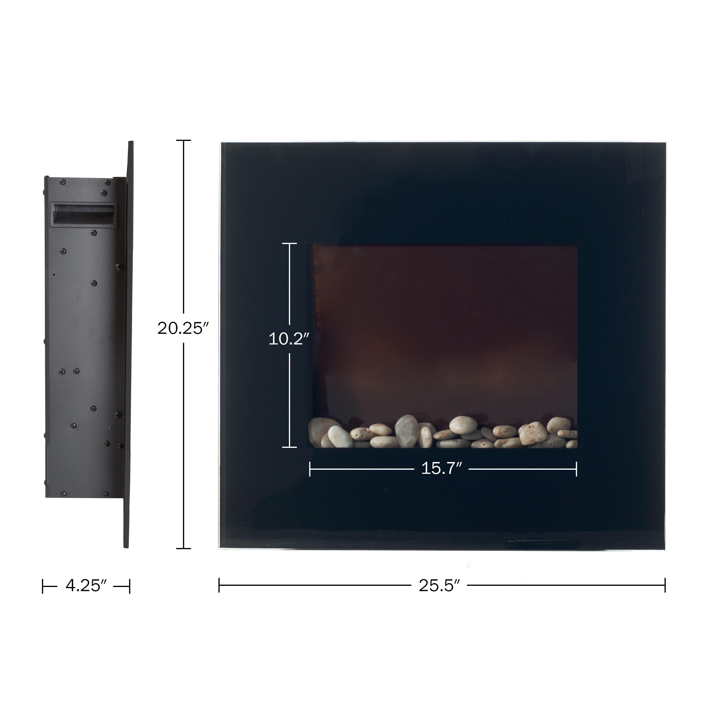 Fogata eléctrica con luz LED para pared, flama de hielo y fuego 5