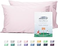 Vista 19 de Sunflower Juego de 2 fundas de almohada tamaño Queen, 100% algodón, 2 fundas de almohada Queen de 20 x 30 pulgadas, color ceniza, suaves