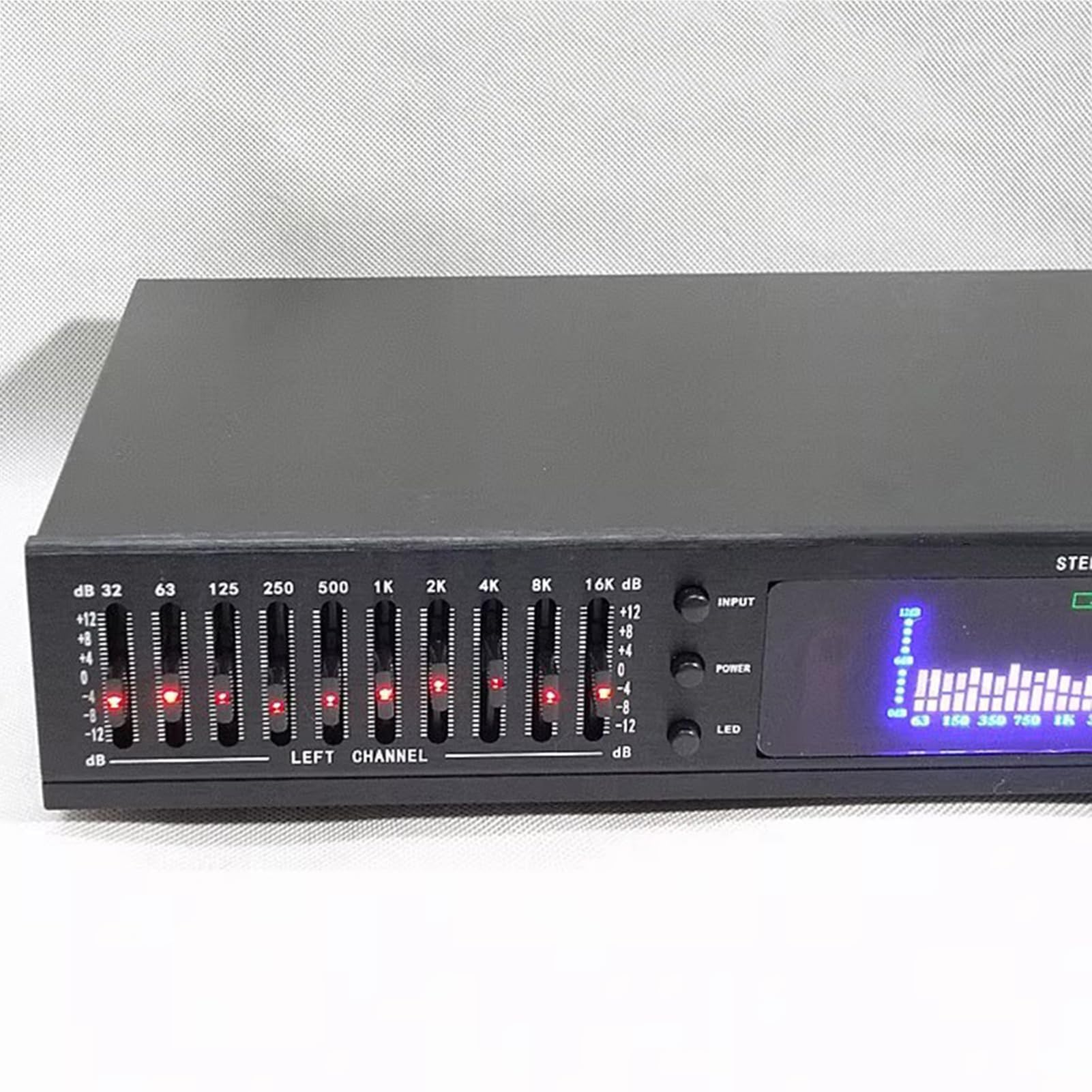 Equalizzatore Audio HiFi a 20 Bande con Telecomando | Equalizzatore Grafico Digitale Professionale con Bluetooth Integrato e Display LED, per Studio e Audio Domestico(silver)
