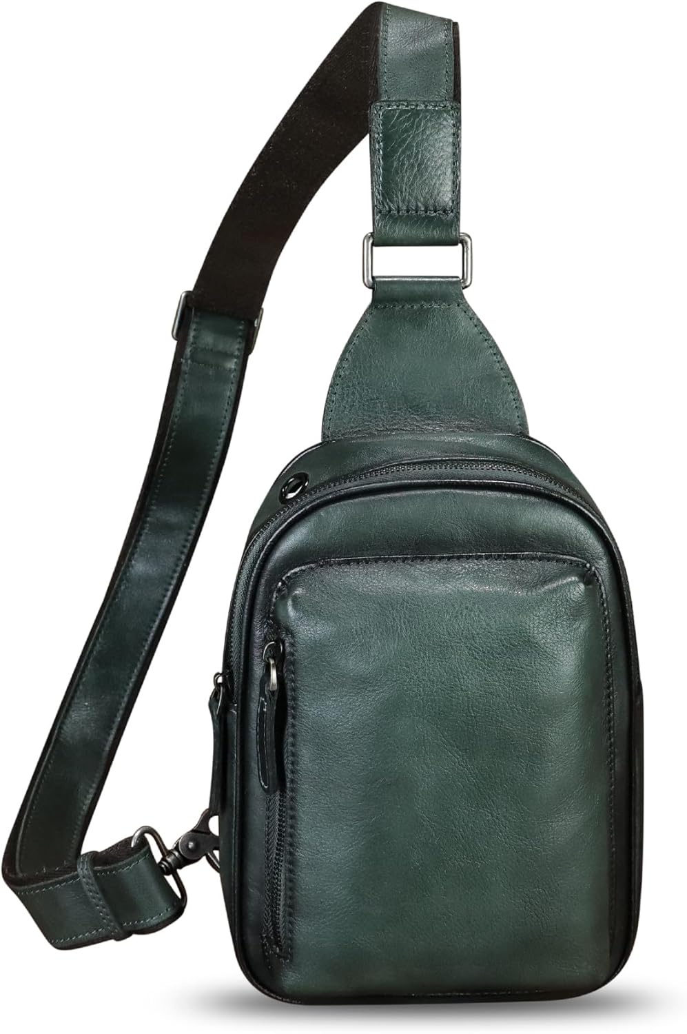 LRTO Genuine Leather Small Sling Bag for Women and Men Crossbody Bag Chest Bag Sling Backpack Purses for Hiking Sports Travel - Image 2