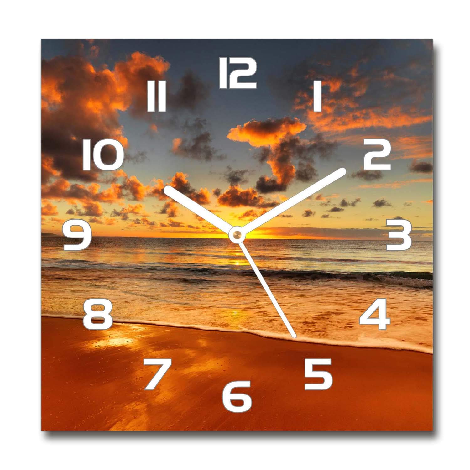 Horloge en Verre Plage Australienne Tulup pour Salon Design et Apaisant