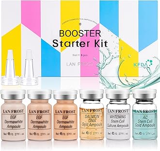 BB Facial Glow Starter Kit Hydration Serum Foundation Skincare Mix 0.27oz Hydration Ampoule and Essence Foundation 12 Vials Glow Pigment Skincare Kit (Mix color)