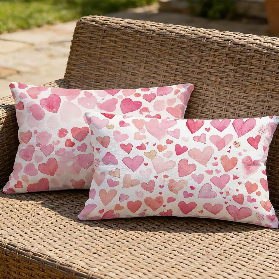 Fundas cojín de jardín para silla de mimbre rosa exterior 40x60