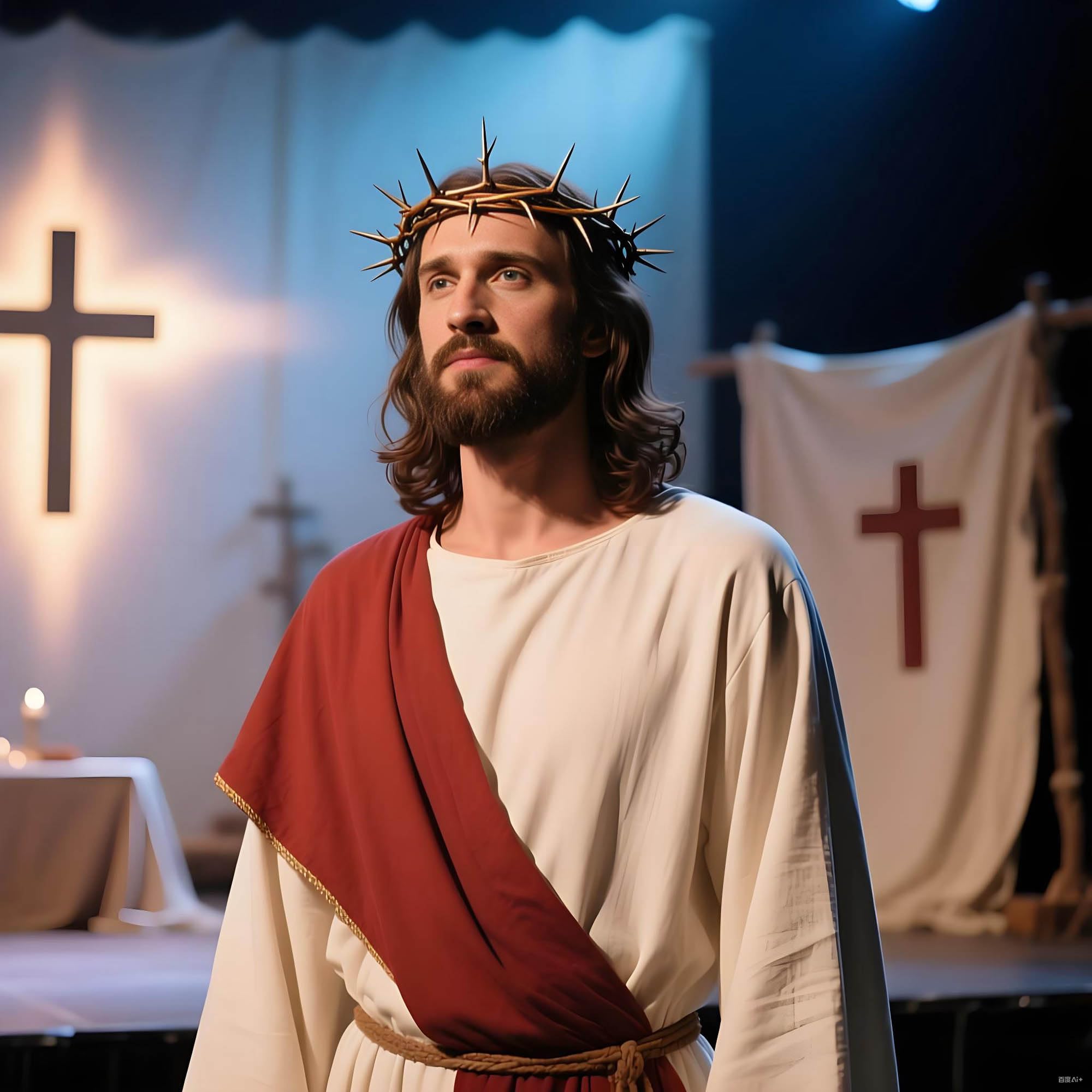 LYFOOHEART Wearable crown of thorns, Jesus Crown for Lent Holy Crown for Decoration (8 Inch), Brown - Image 2