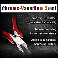 Vista 2 de SPEEDWOX Alicates diagonales Micro cortadores de alambre de 4 pulgadas, alicates finos de precisión, mini pinzas de plástico de corte lateral