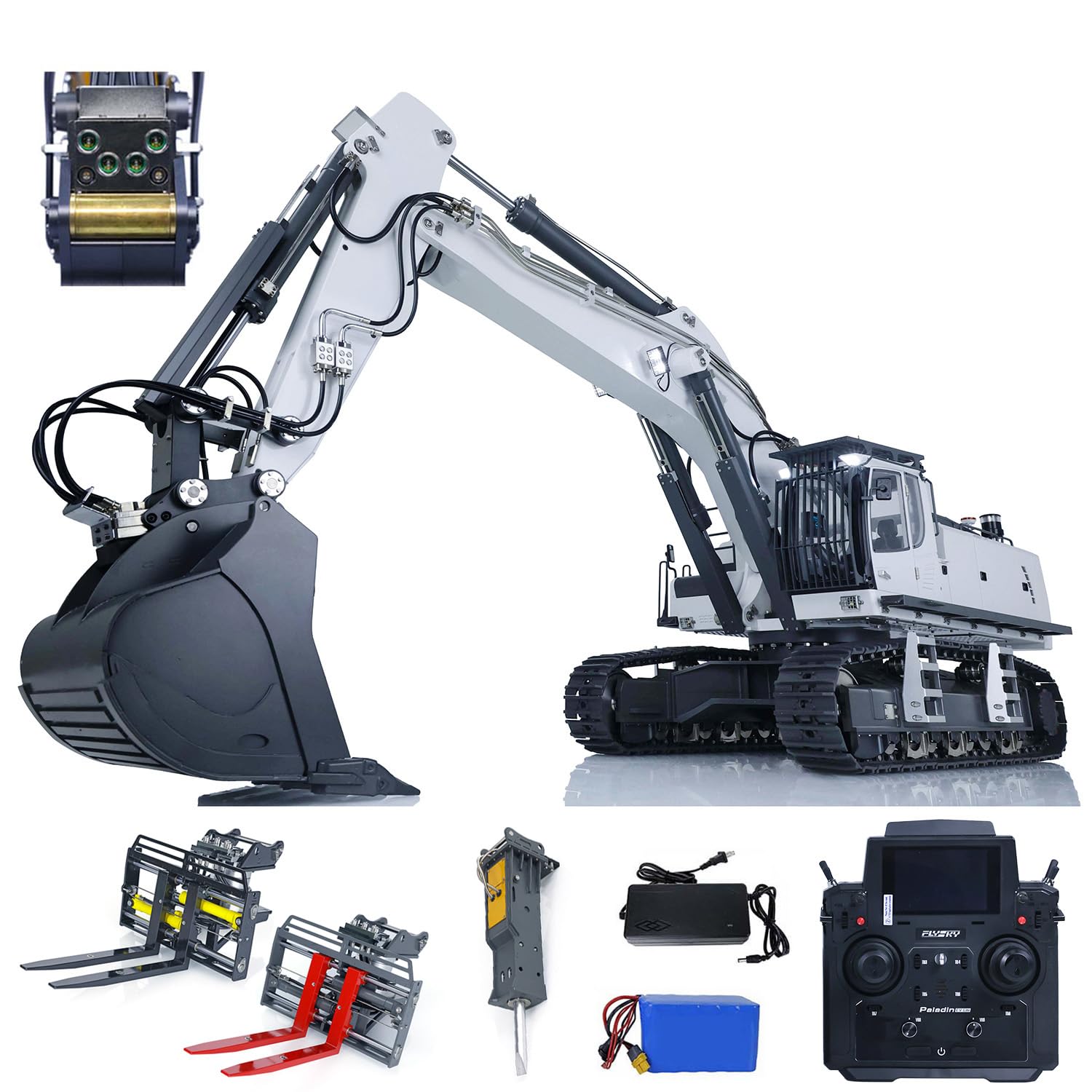 wheelfun KABOLITE RC Hydraulic Excavator 1/14 K970-100S Pro RTR RC