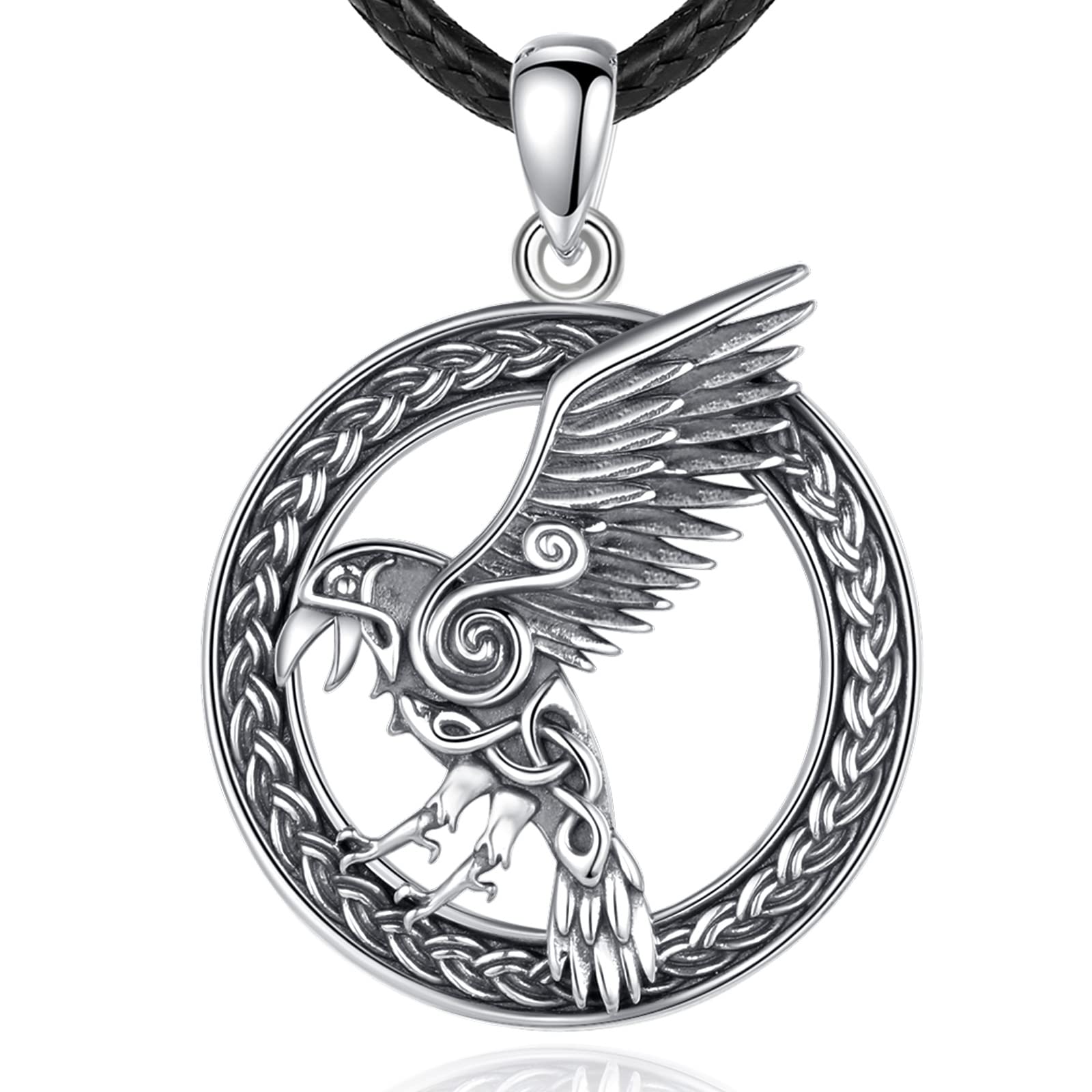 AEONSLOVE Collar Vikingo Plata de Ley 925 para Hombre Mujer, Colgante Árbol de la Vida Yggdrasil/Martillo de Thor/Runas Vikingas/Lobo Vikingo/Dragón, Joyas Nórdico