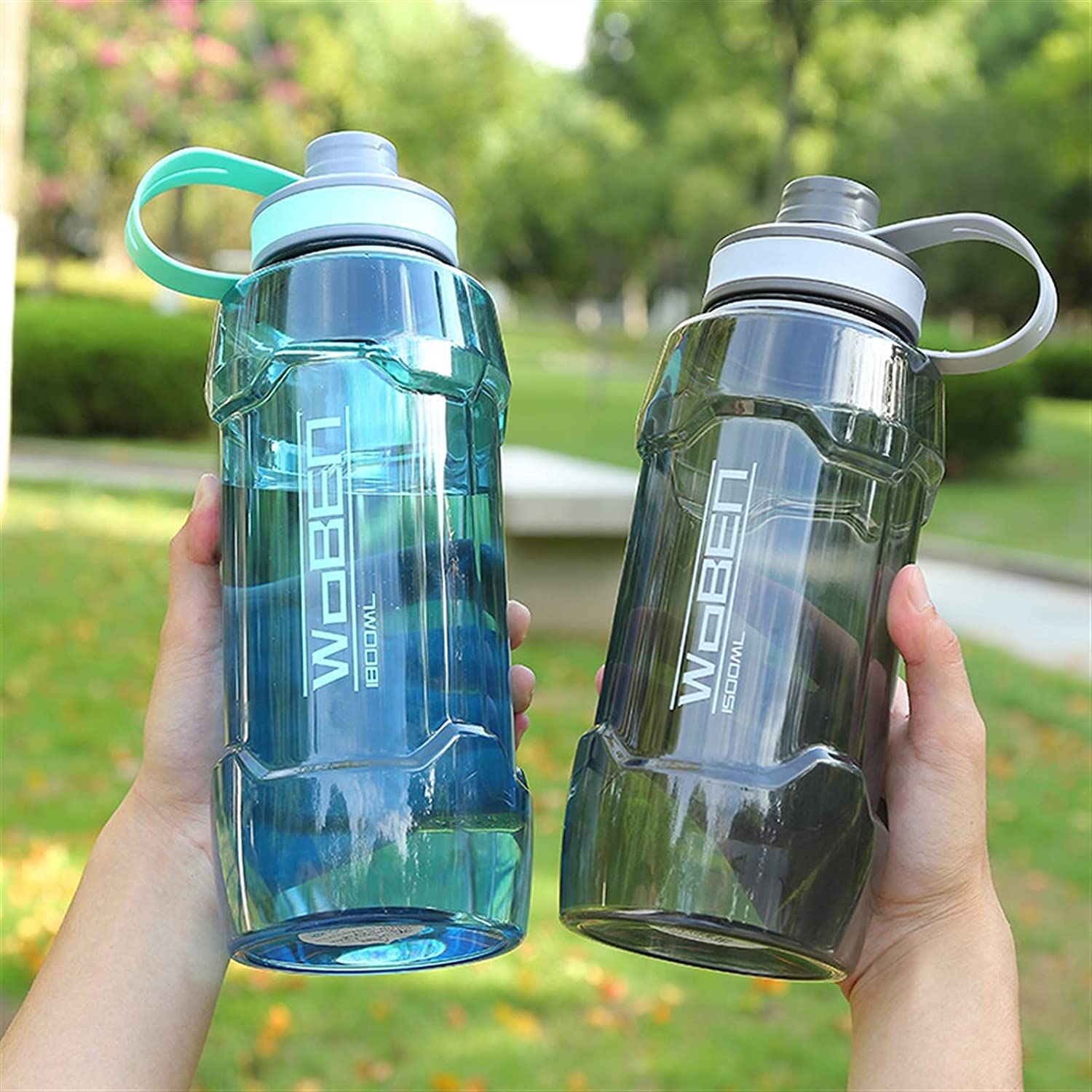 Gourde Portable Space Cups sans BPA, étanche, 1800 ML, idéale pour Le Sport, Le Fitness et Les Voyages en extérieur.