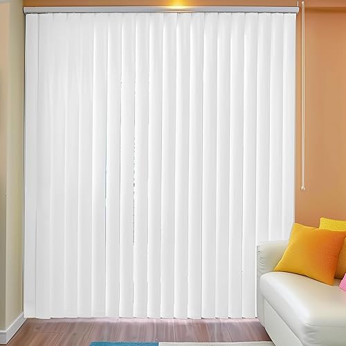 Miniatura 5 de DALIX Láminas de repuesto para persianas verticales de PVC, curvadas, color blanco liso 82.5 x 3.5 (paquete de 2)