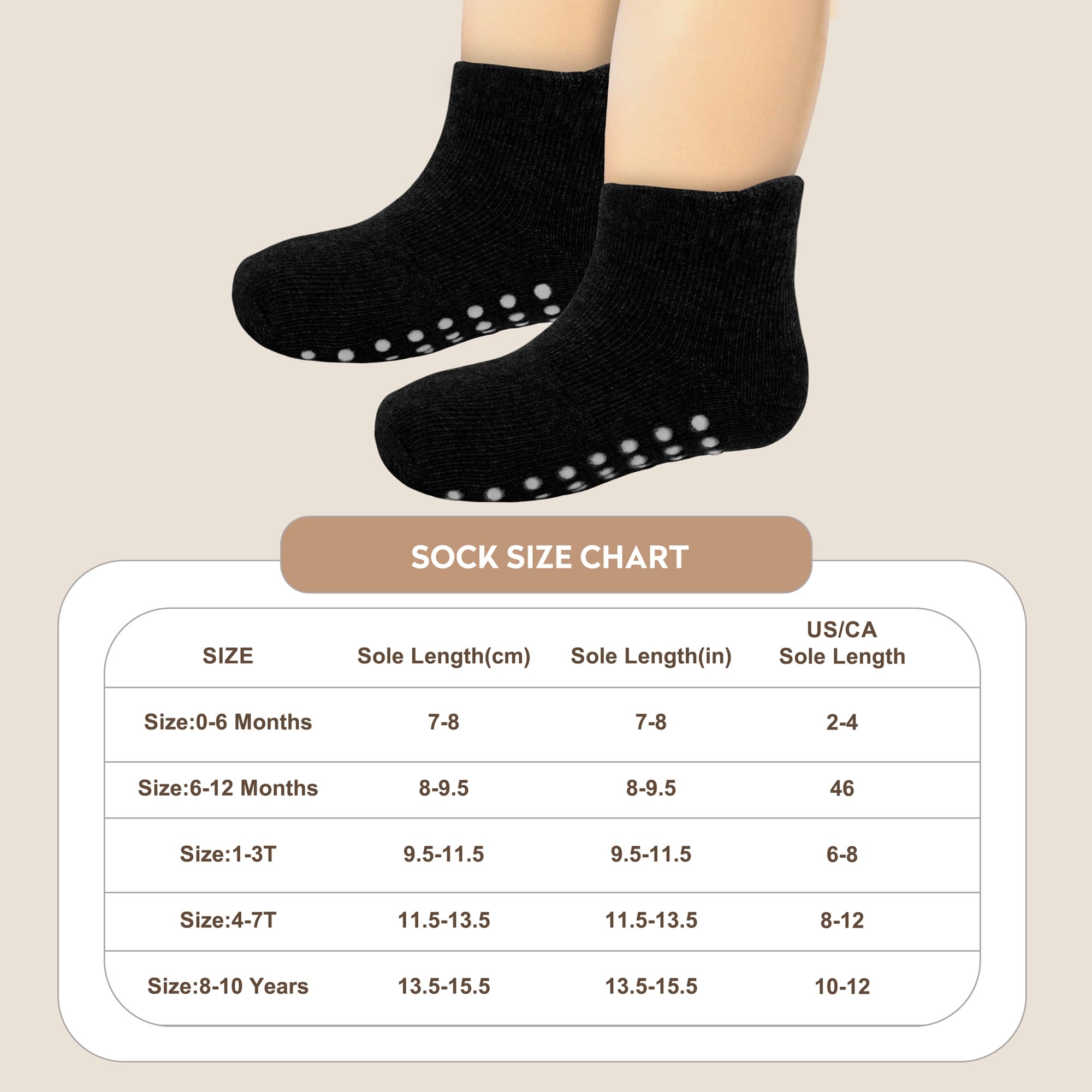 Baby- und Kleinkindsocken, weiche Baumwolle, rutschfeste Knöchelsocken für Neugeborene, Jungen und Mädchen