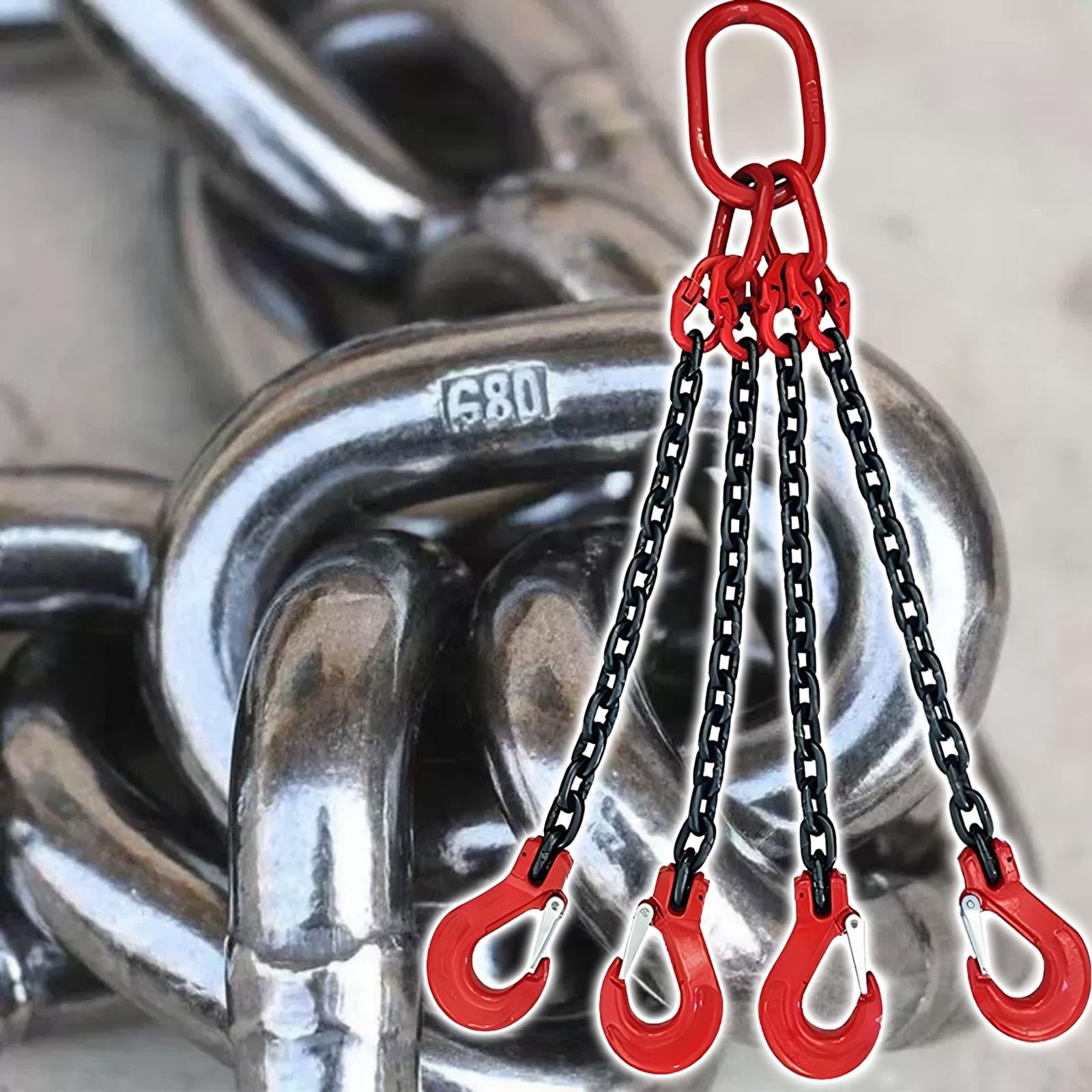 Robuste Hebebänder mit Haken, hochfeste Kettenschlinge für Bau-, Fabrik- und Hafenanwendungen