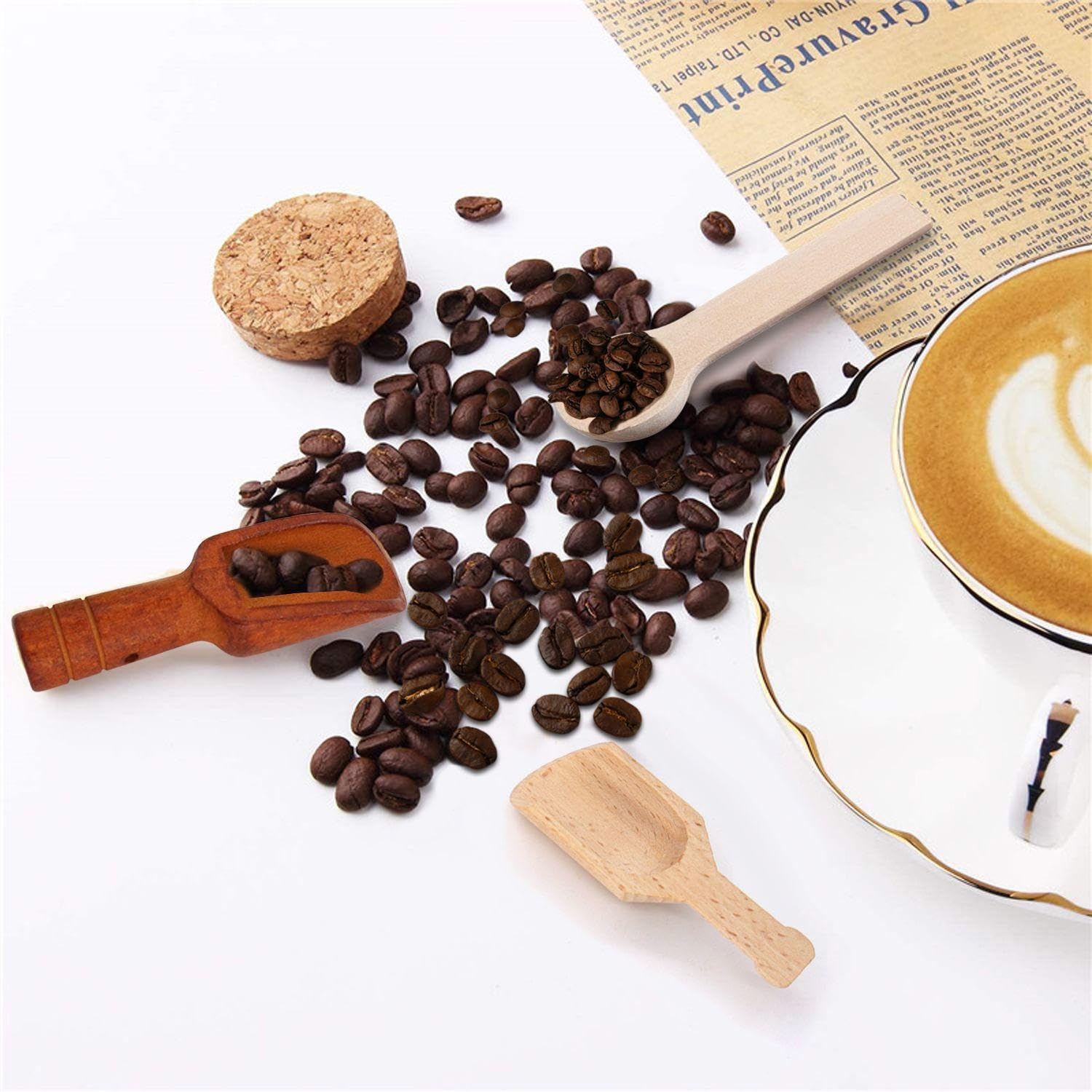 VEHYEGOI 5 Pieces Small Wooden Spoons, Spice Spoons, Mini Wooden Spoons, Wooden Quality Spoons, Wooden Spoon Set - Image 4