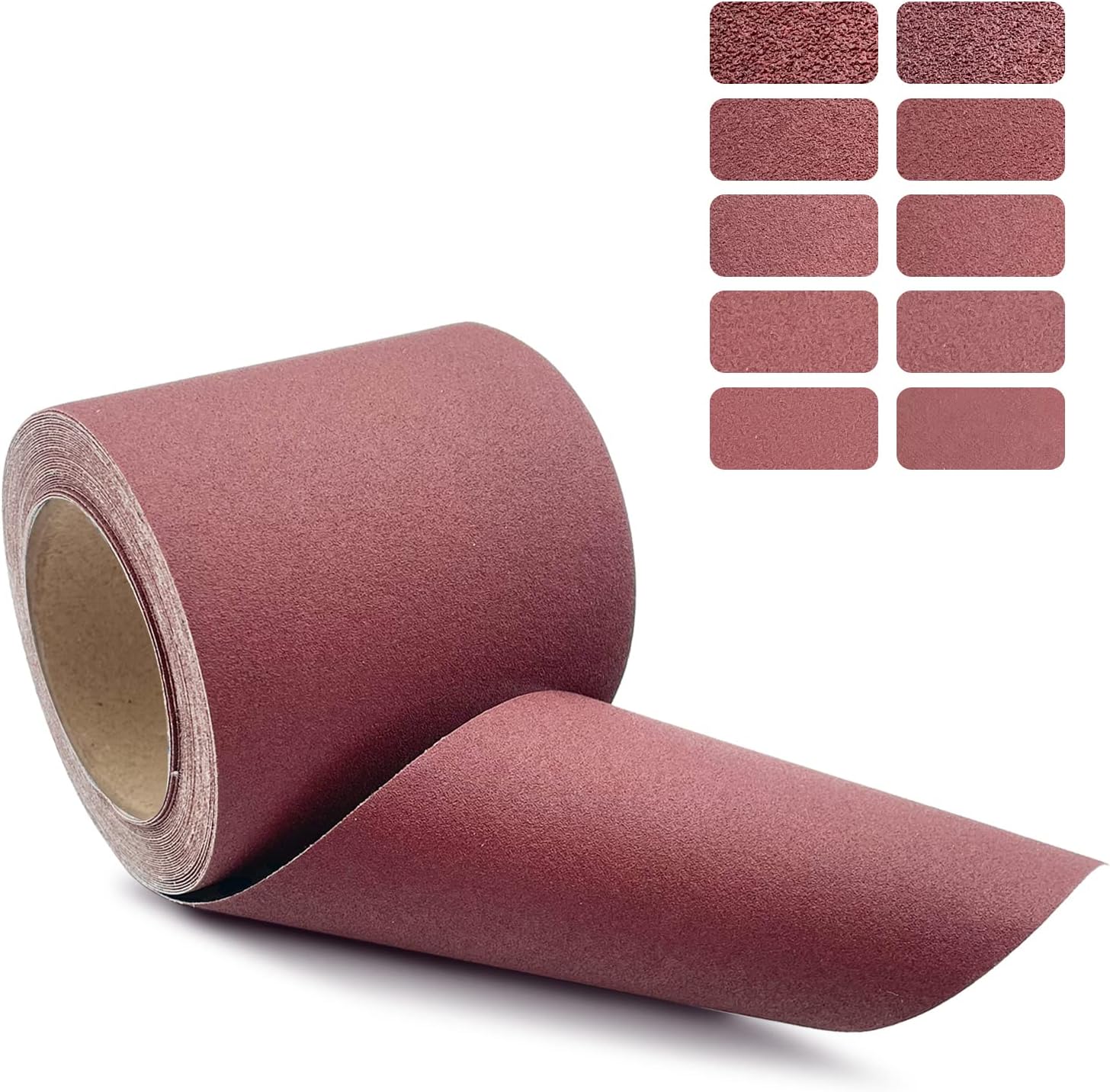 180 Grit Emery Cloth Roll, 4.5 Inch Wide 32.8 Ft Long (Equals 1/4 Sheet Sandpaper 71 Pcs) Abrasive Sandpaper Rolls for Metal Automotive Wood Furniture Sanding Paper Drum Palm Sander (180 Grit)