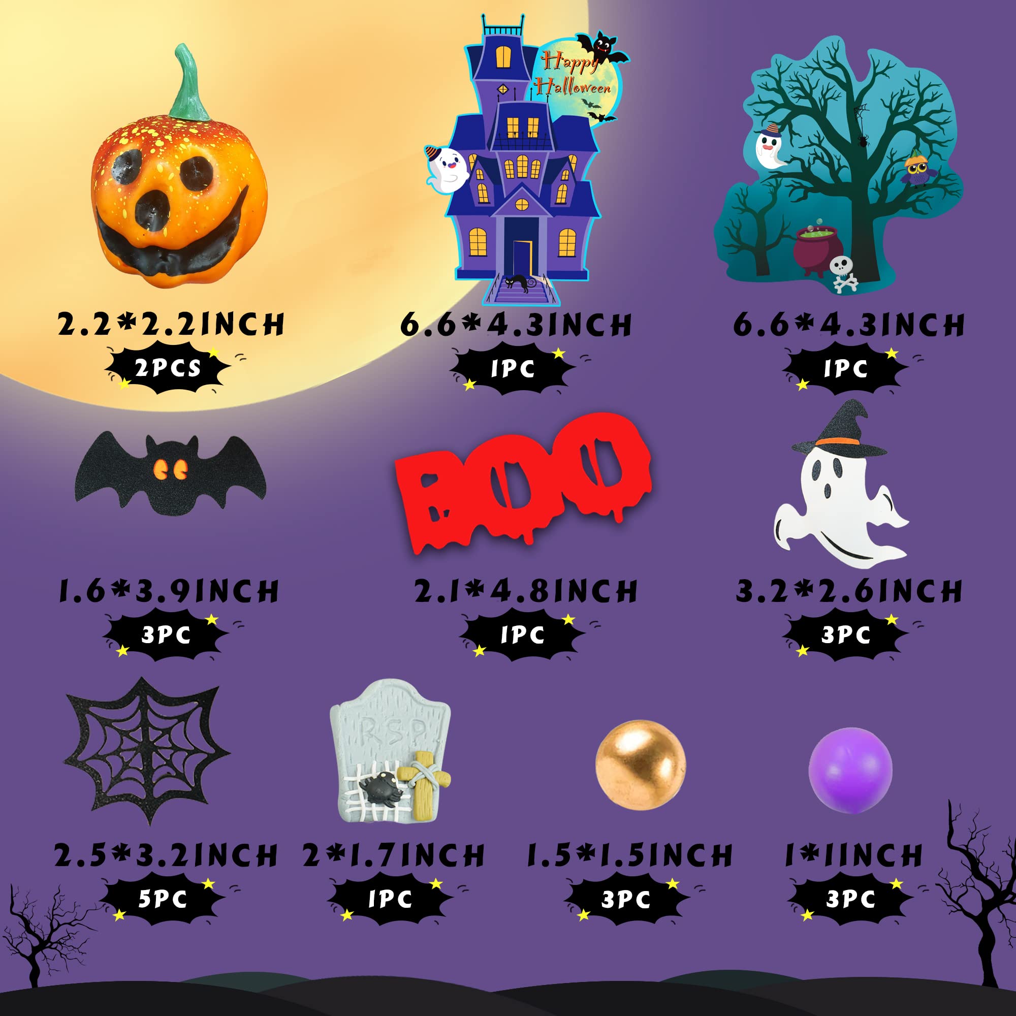 Halloween Cake Topper Sickle Hnted House Theme C... – Vicedeal - View #2