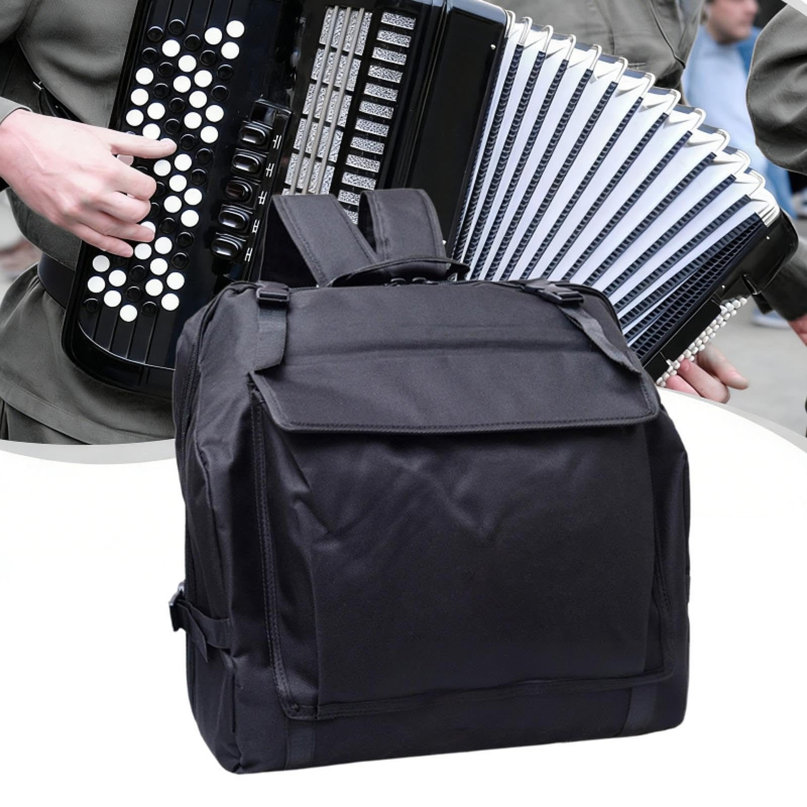 Milageto Estuche para Acordeón, Mochila para Estuche de Acordeón, Bolsa de Transporte para Almacenamiento de Acordeón.
