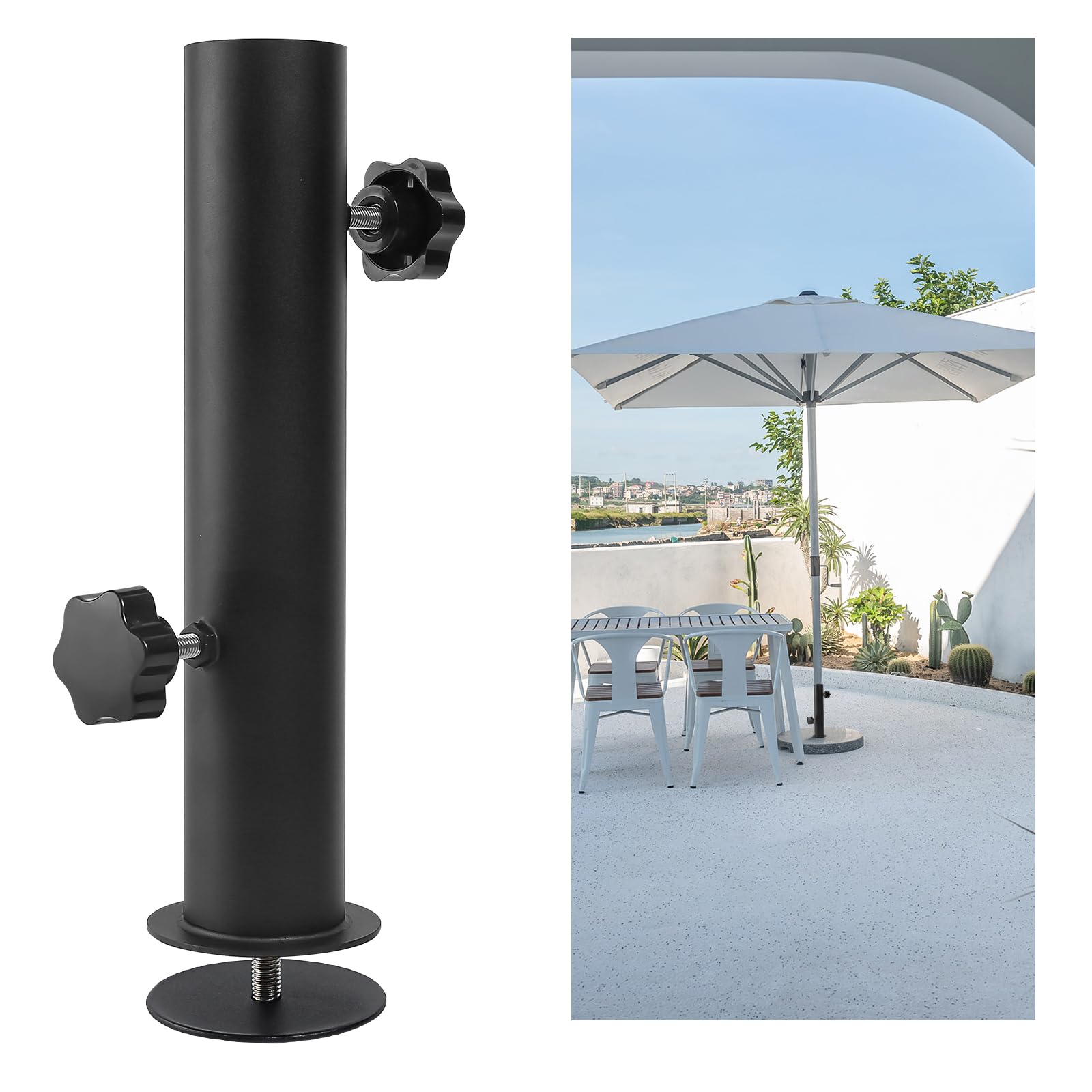 Parasol Base Holder Umbrella Pole Replacement Umbrella Mount Diy Patio |  Desertcart Seychelles, image size:1600x1600