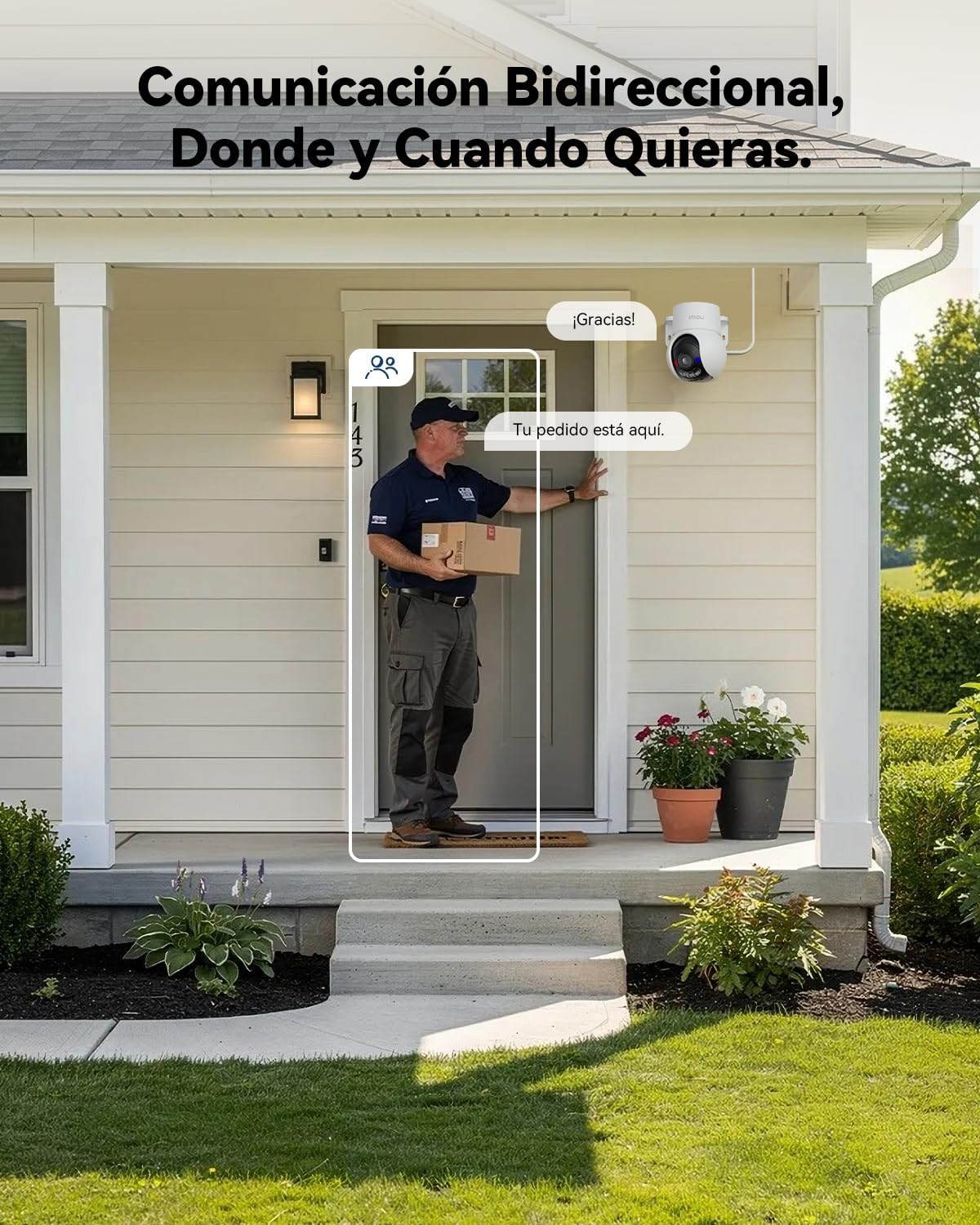Imou 5MP Cámara Vigilancia WiFi Exterior 360°, PTZ Cámara IP Vigilancia de Seguridad, AI Detección de Humana, Seguimiento Automático, Sirena, Visión Nocturna Color 30M, Audio Bidireccional, Talos