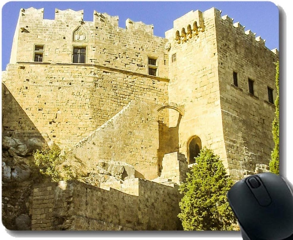 YENDOSTEEN Mouse Pad Funny Customized,Cyprus Mediterranean Sky Rock Stones Holiday Ruin Office Mouse Pad