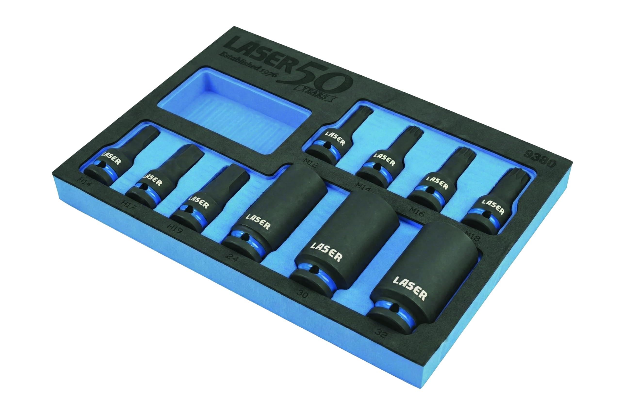 Laser 9380 Hub Nut Socket & Bit Master Set for German Vehicles - 50th Anniversary