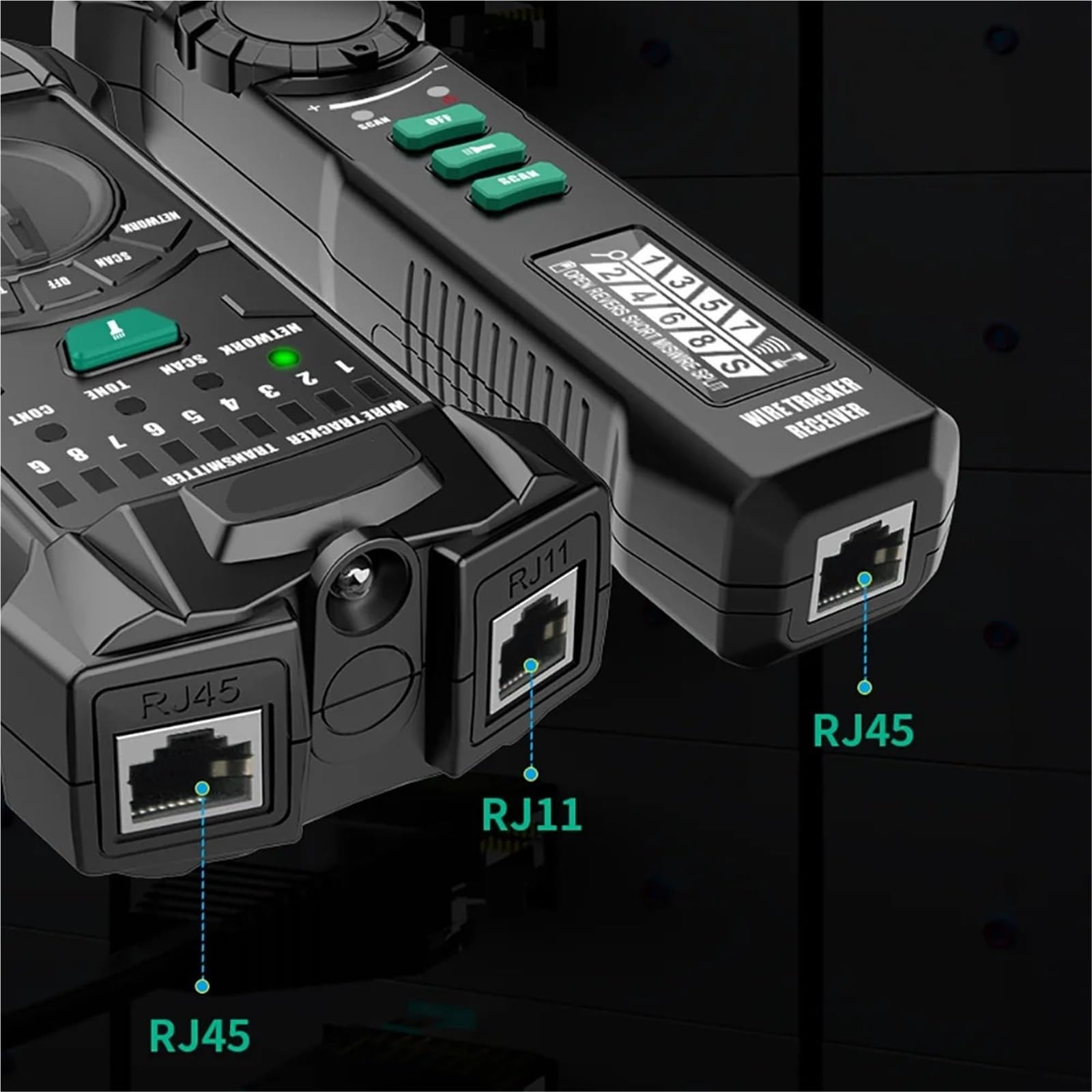 Lokalizator kabli cyfrowych o regulowanej czułości, lokalizator przewodów sieciowych do wykrywania RJ45 RJ11 POE, test ciągłości - Omni-Check