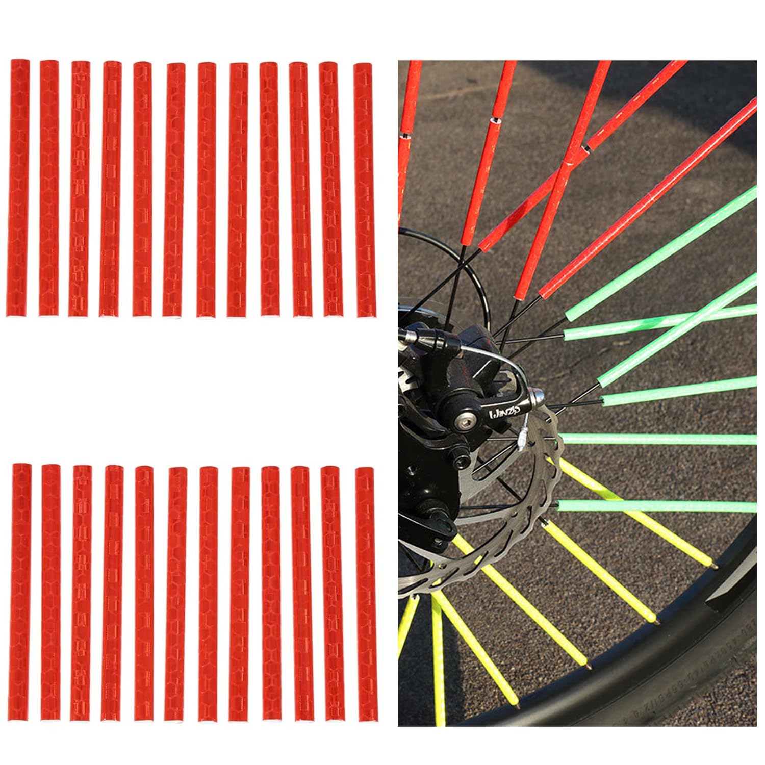 72 Réflecteurs De Rayons Multicolores QUTHZZHY – 360° Haute Visibilité, Clips ABS, Montage Facile, Imperméable, Pour Nuit Et Tout Vélo