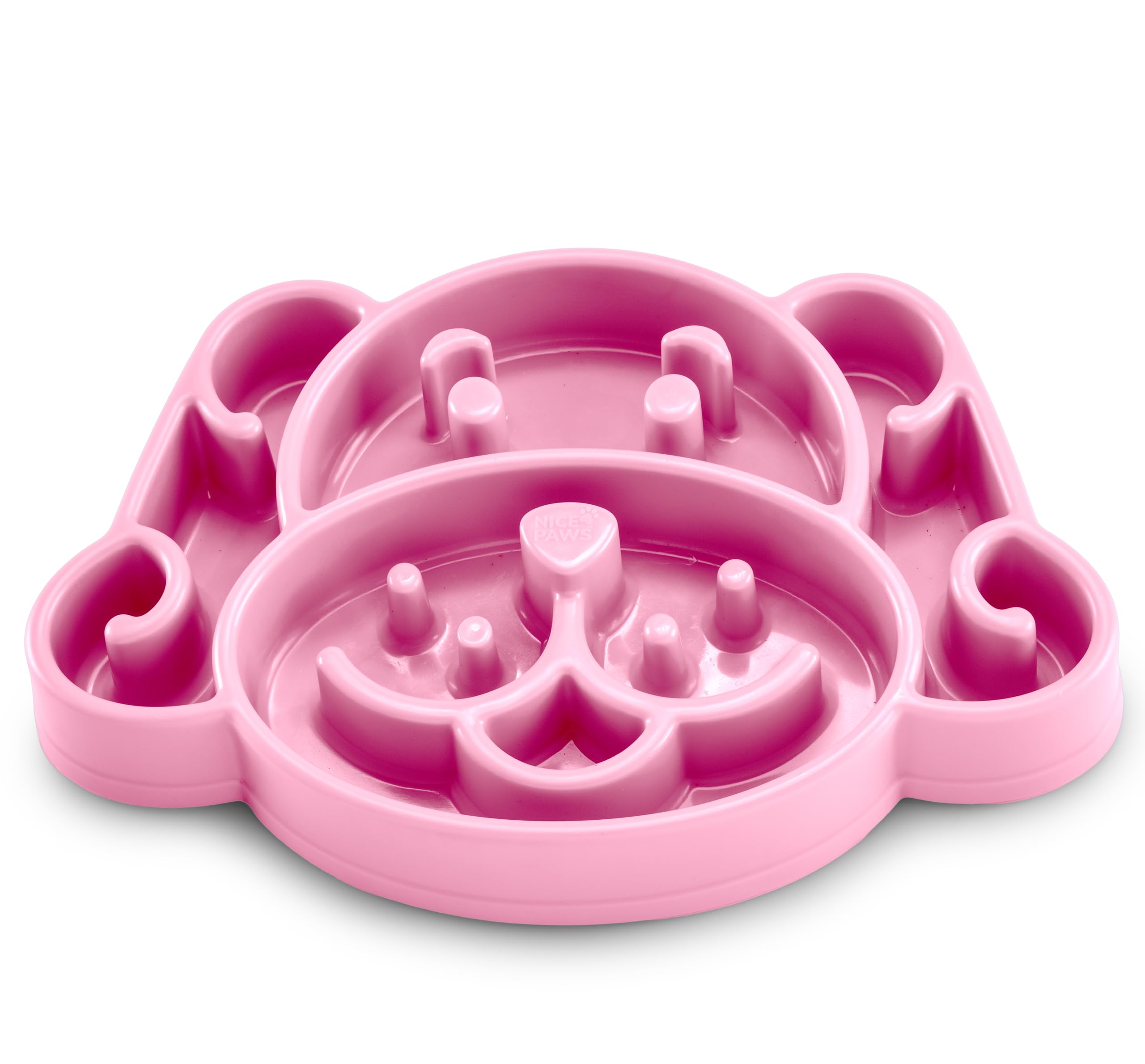 NICE PAWS Slow Feeder Dog Bowl, 3 Cups, Anti-Choking & Anti-Gulping, Reduces Bloat, Non-Slip, Durable Slow Eating Bowl for Small to Medium Dogs,