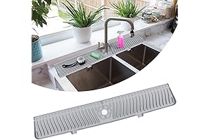 30in Silicone Sink Backsplash - Ultimate Kitchen Countertop Protector Drip Catcher Tray