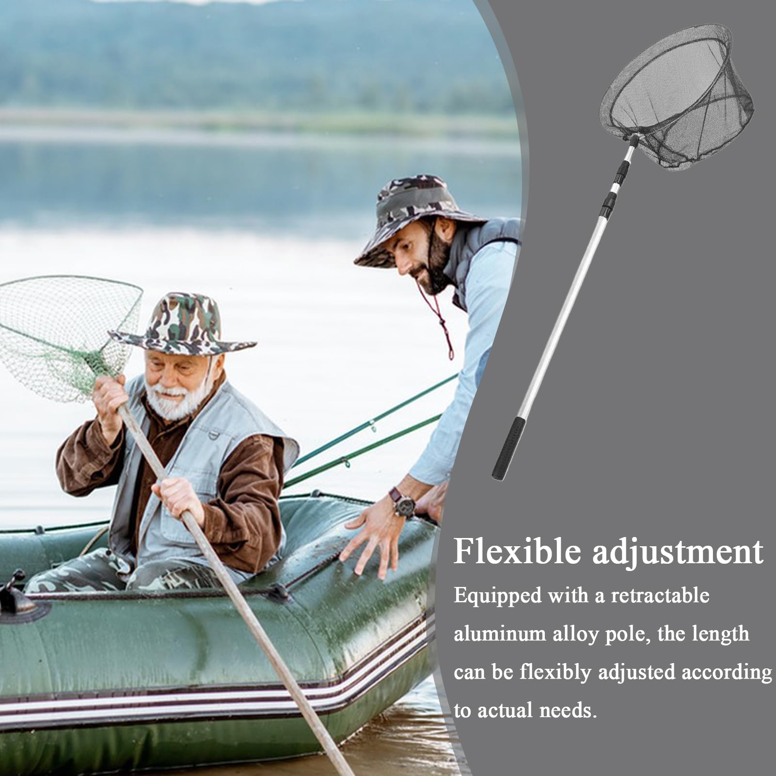 Épuisette de pêche Aluminium Multifonction