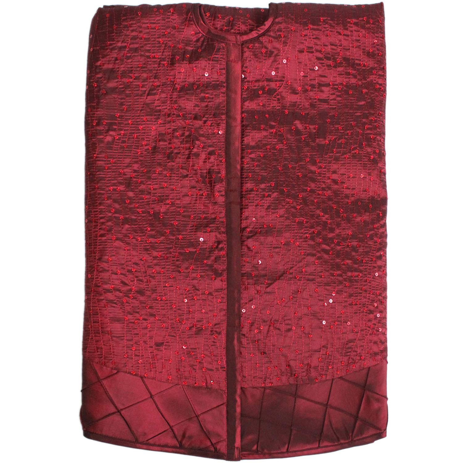 90/127cm Burgundii Choinki Spódnica Cekiny Dekoracja Drzewo Spódnica Boże Narodzenie Dekoracje bazowe DUO ER (Color : 90cm)