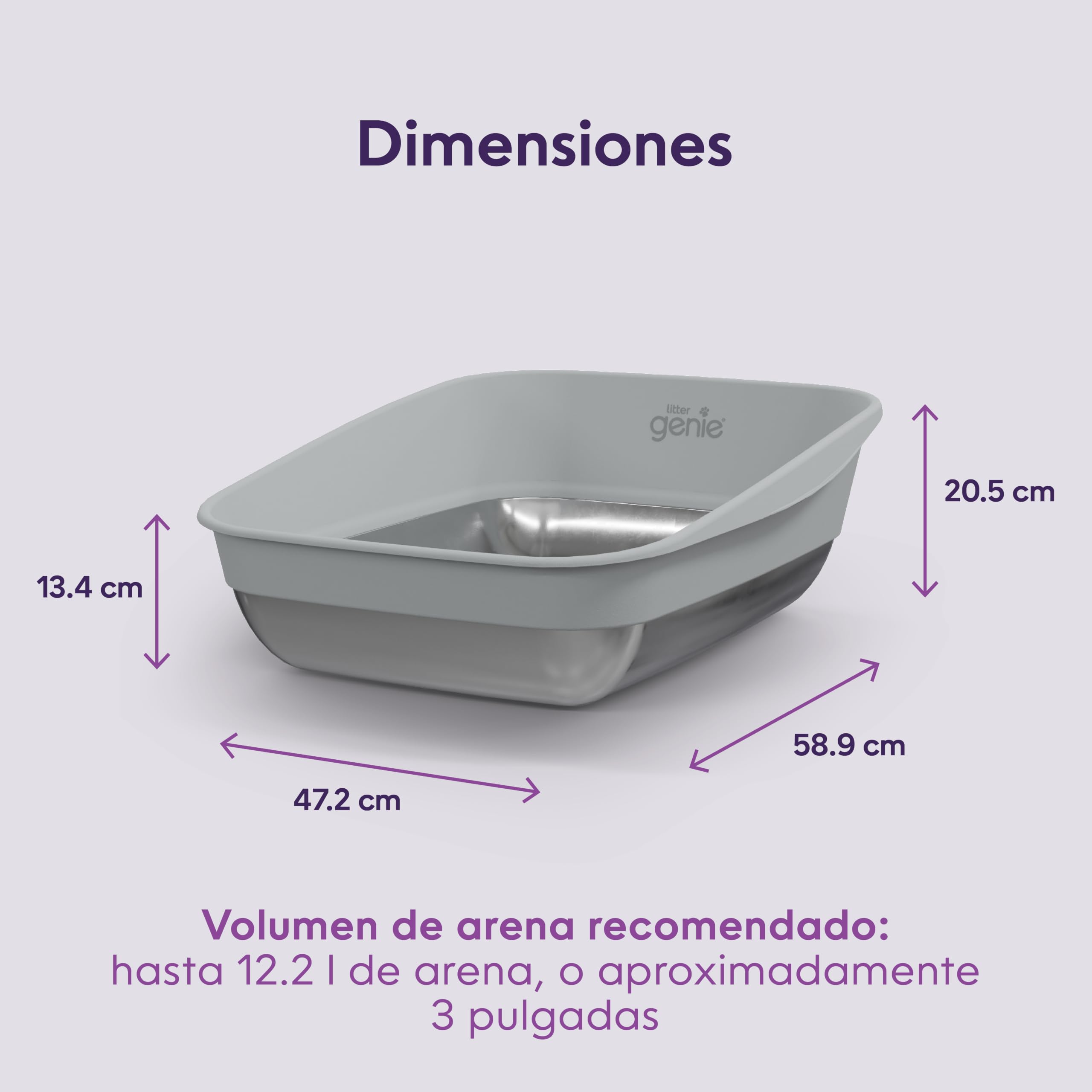 Litter Genie LitterLocker by Litter Genie LitterBox - Caja de Acero Inoxidable
