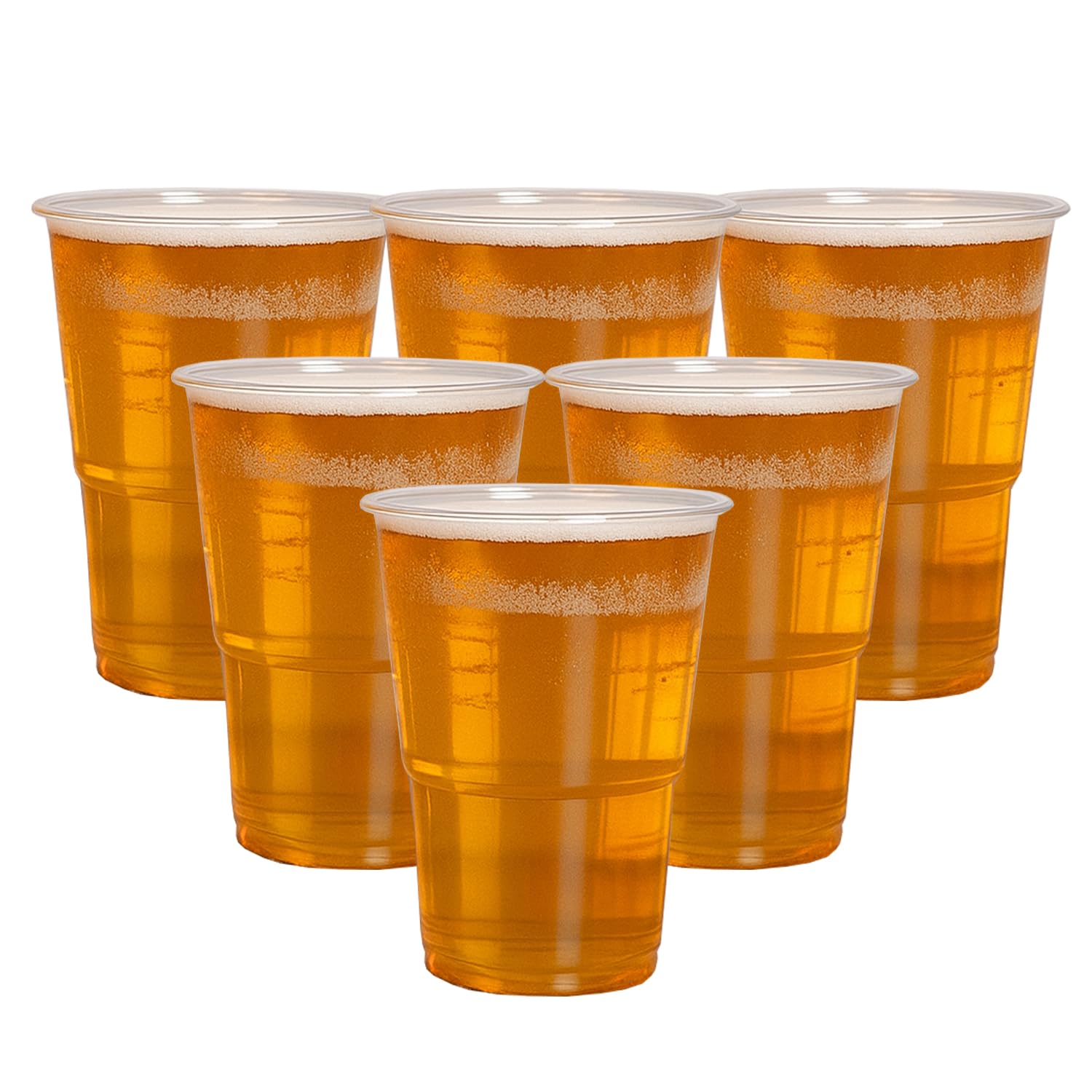 ECONX 500 X Heavy Duty Clear Plastic Half Pint Glasses 284ml BPA-Free Recyclable -CE Marked - 10oz Strong 1/2 Disposable Beer Glasses Tumblers Ideal for Events and Parties BBQs Drinking Cups