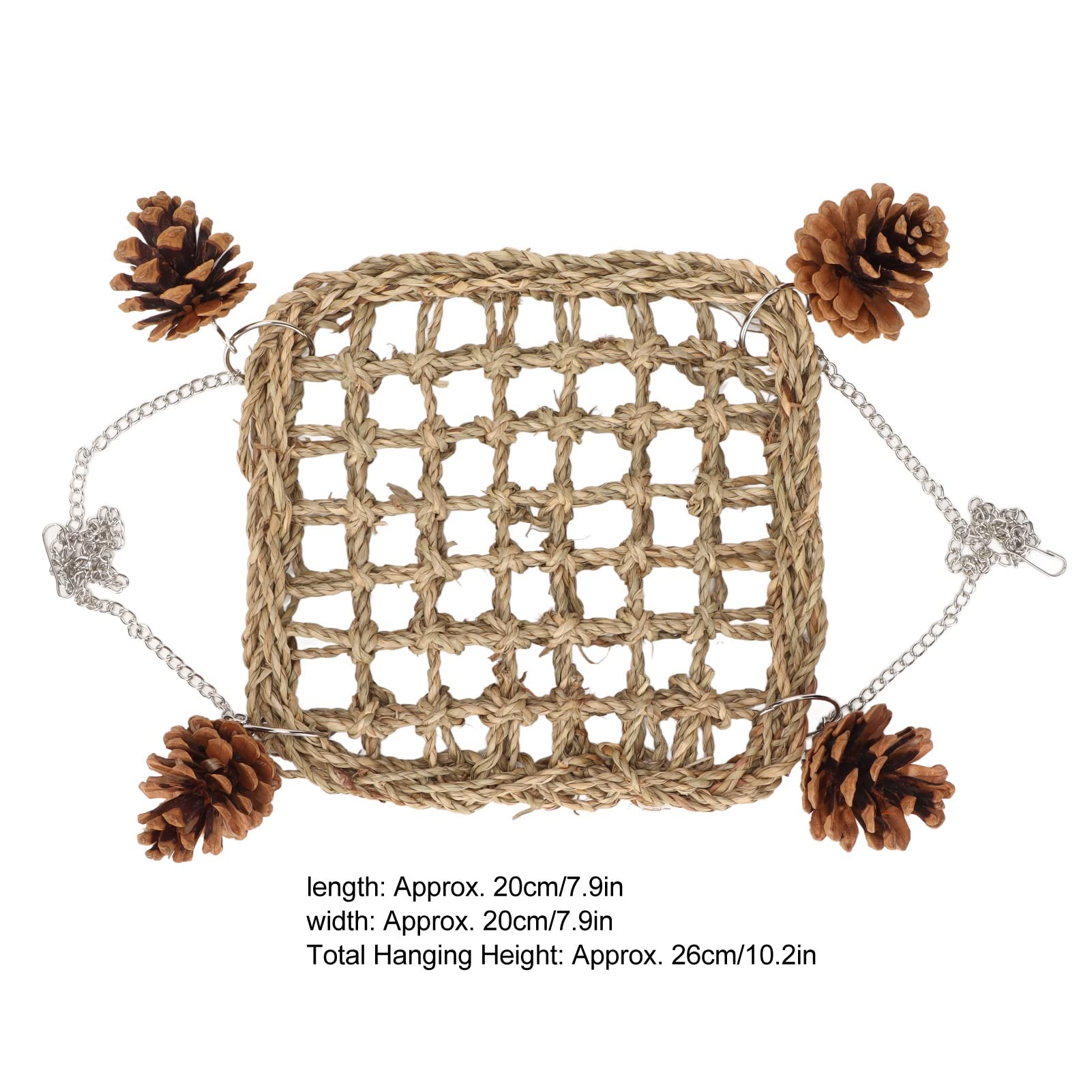 Seagrass Altalena Giocattolo Pappagallo Trapezio per Uccelli Altalena per Uccelli Arrampicata Amaca per Uccelli Trespolo Giocattolo da Masticare per Piccoli Uccelli