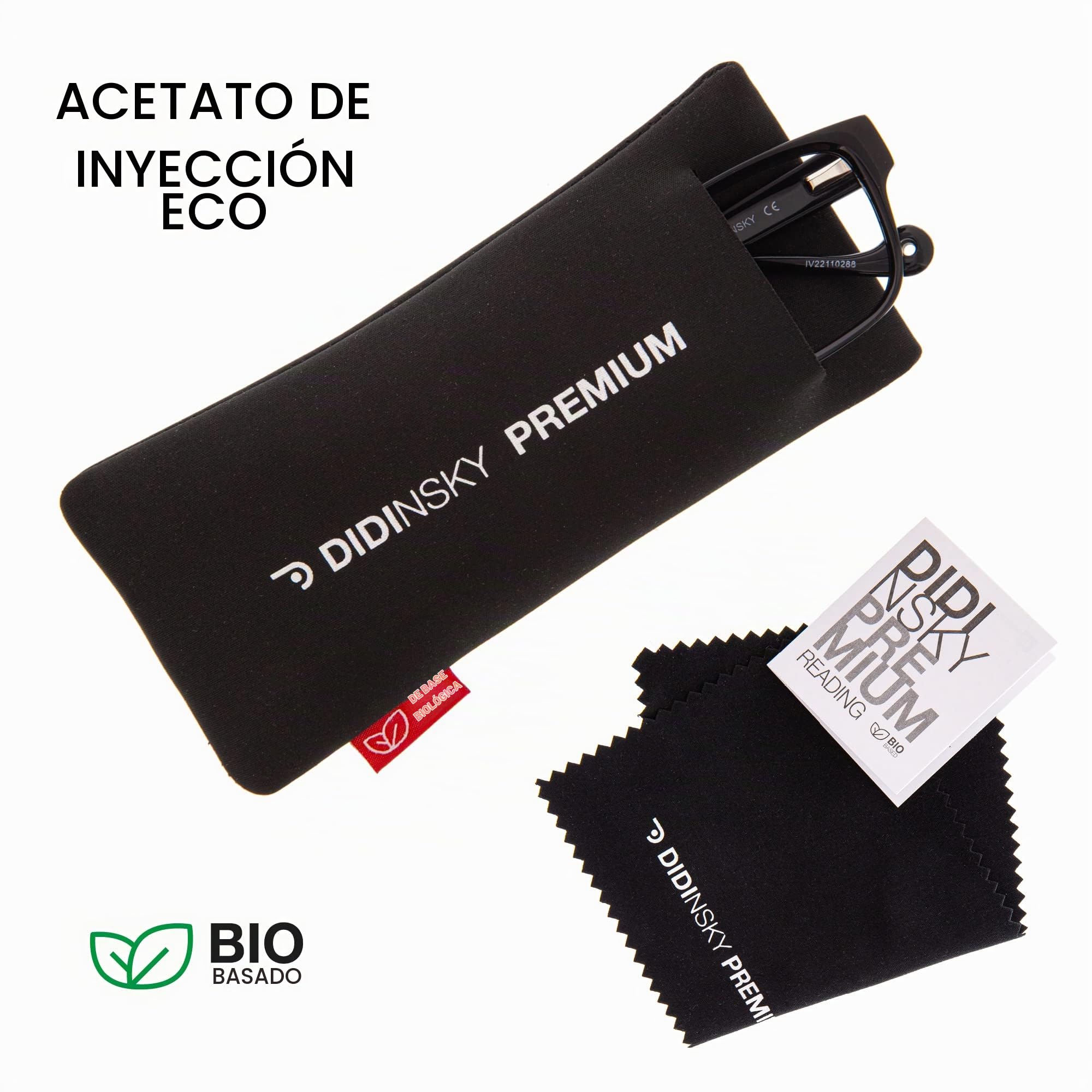DIDINSKY Hidden Gafas de Lectura, Filtro Luz Azul, Aumento +1.0 a +3.0 | Montura ligera · Para leer de cerca · Filtro de luz azul · Aumento +1.0 a +3.0 · Incluye funda