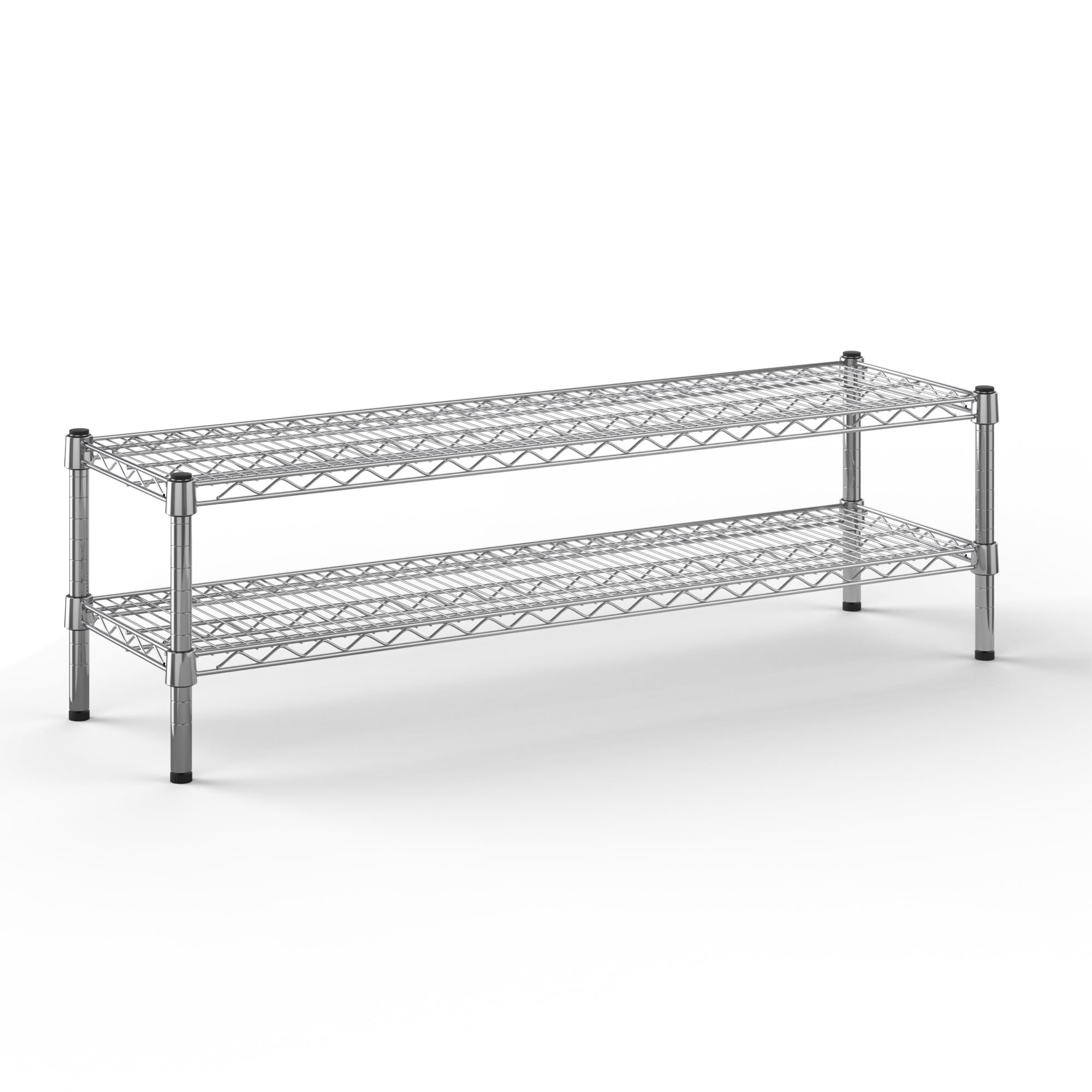 14" Deep x 48" Wide x 14" Height Wire Shelving Kit | 2-Tier | NSF Commercial Storage Rack Unit