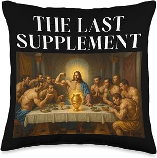 The Last Supplement Funny Gym Parody for Weight Lifters Throw Pillow