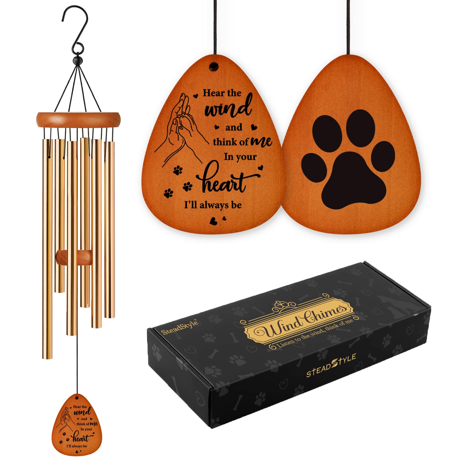 SteadStyle Pet Memorial Wind Chime - Dog Memorial Gifts for Loss of Dog, Loss of Dog Sympathy Gift, Pet Loss Bereavement Gifts in Memory of Dog Cat. — image 1