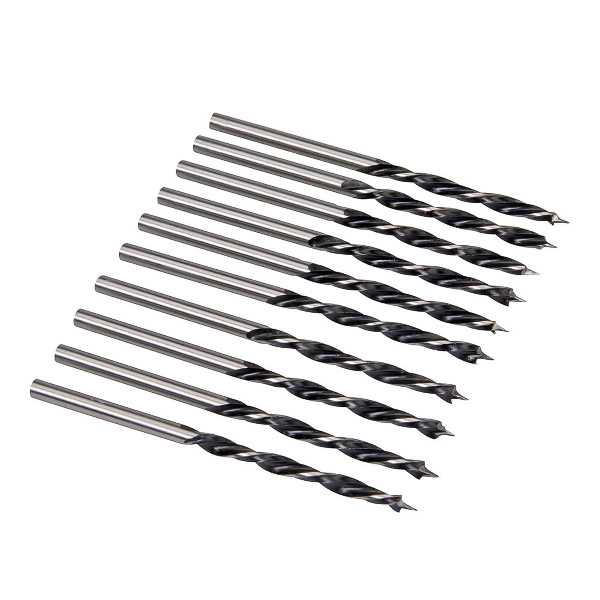 10 punte per trapano a punta conica, bordo di taglio da 3 mm, punte professionali in acciaio al carbonio, foratura pulita ed efficiente (60 mm)
