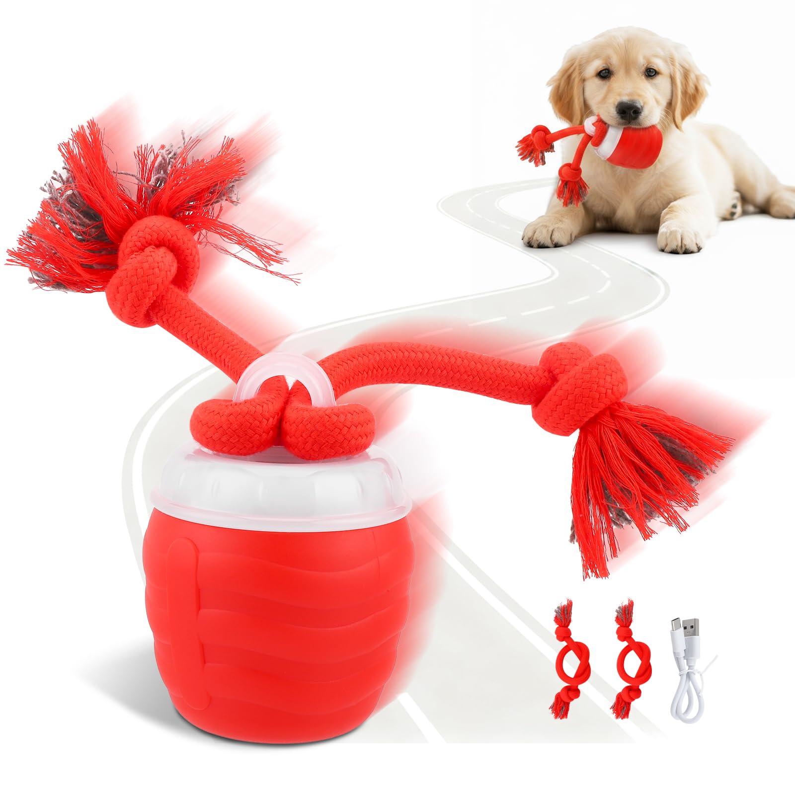 VeftBltrem Interactive Dog Toys Ball - Moving & Stimulating Chase Buddy for Boredom, Puppy Toys from Small Dog, 3 Mode Smart Ball with Bluetooth Can play sound