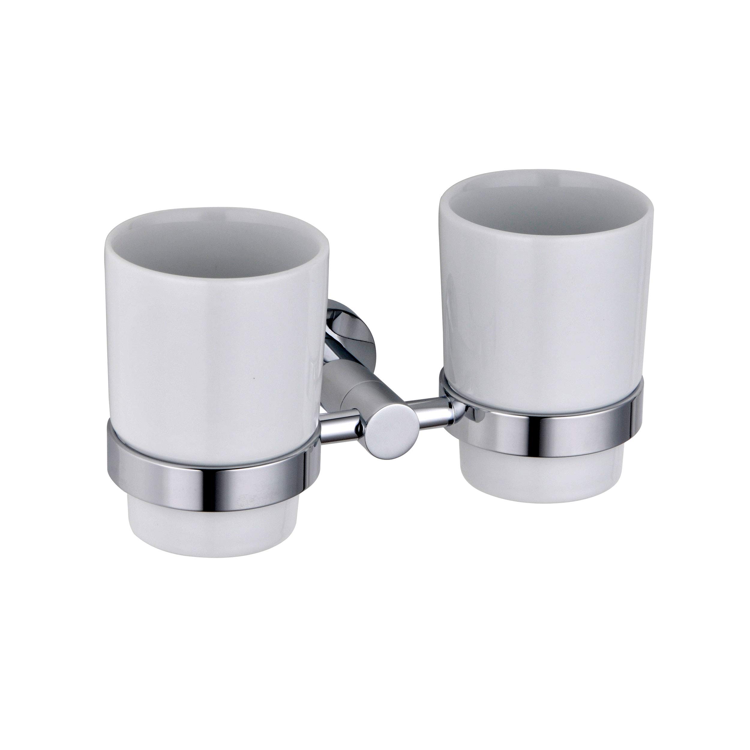 Double Glass Tumbler/Toothbrush Holder
