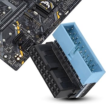 Amazon | オーディオファン 20ピンUSBコネクタ マザーボード用 L字